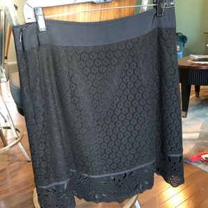 Black lace style skirt from Loft